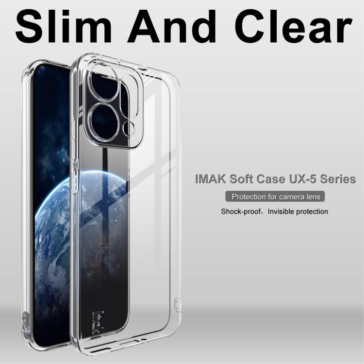 For OPPO Reno14 Global imak UX-5 Series Super Slim Transparent Shockproof TPU Protective Case - Transparent
