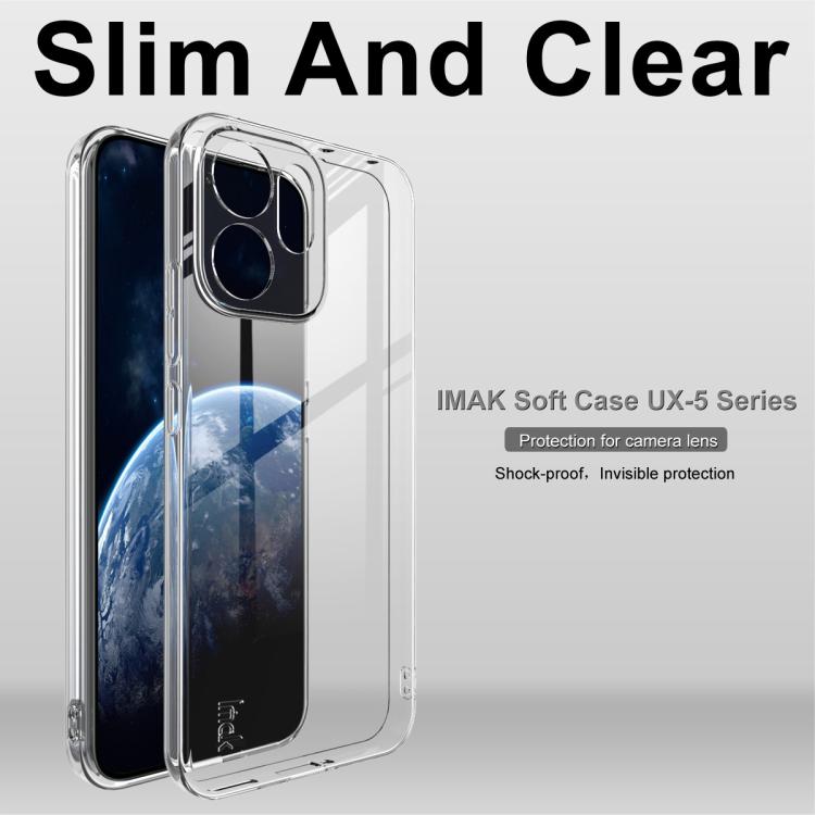 For OPPO Reno14 F Global imak UX-5 Series Super Slim Transparent Shockproof TPU Protective Case - Transparent