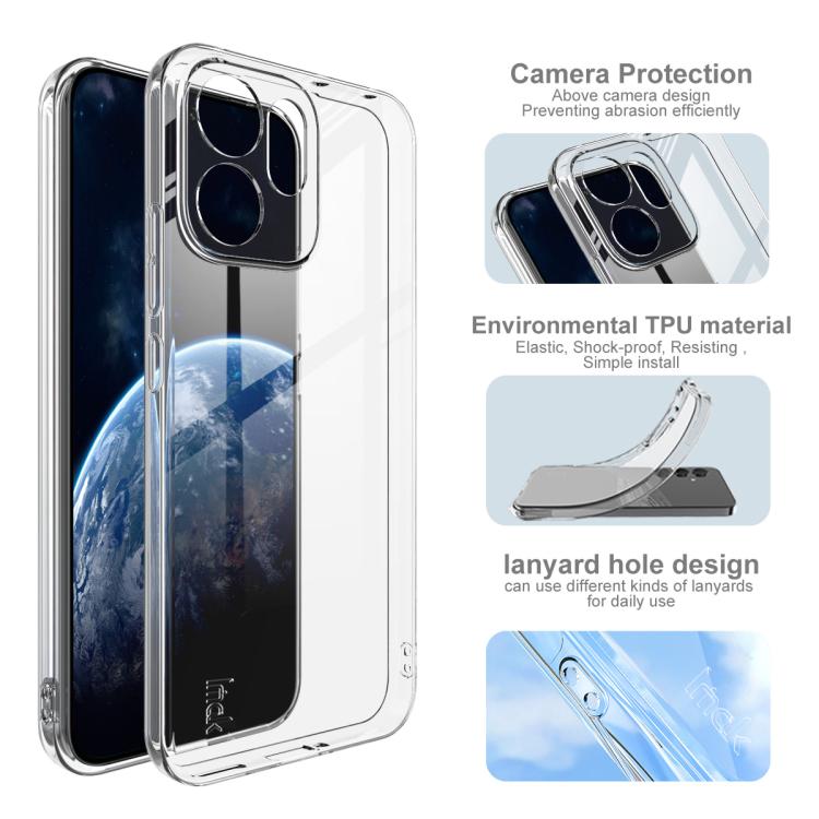 For OPPO Reno14 F Global imak UX-5 Series Super Slim Transparent Shockproof TPU Protective Case - Transparent