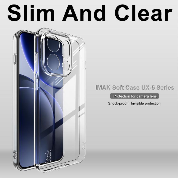 For OPPO Find X9 imak UX-5 Series Super Slim Transparent Shockproof TPU Protective Case - Transparent