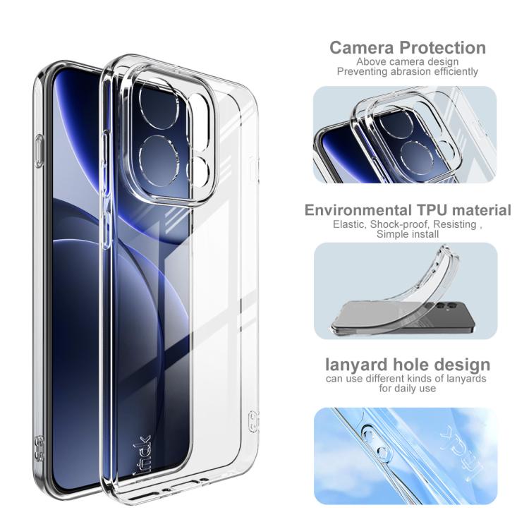For OPPO Find X9 imak UX-5 Series Super Slim Transparent Shockproof TPU Protective Case - Transparent