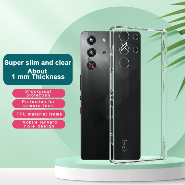 For ZTE nubia RedMagic 10 Pro imak UX-5 Series Super Slim Transparent Shockproof TPU Protective Case - Transparent
