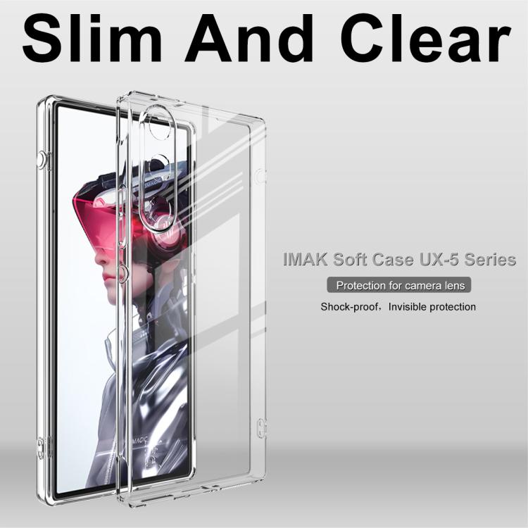 For ZTE nubia RedMagic 10 Air 5G imak UX-5 Series Super Slim Transparent Shockproof TPU Protective Case - Transparent