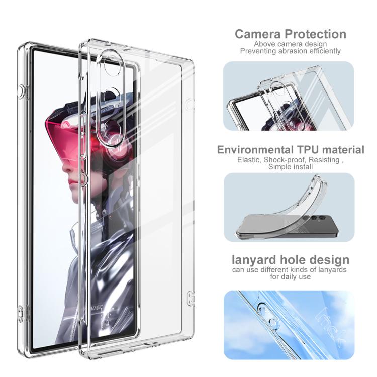 For ZTE nubia RedMagic 10 Air 5G imak UX-5 Series Super Slim Transparent Shockproof TPU Protective Case - Transparent