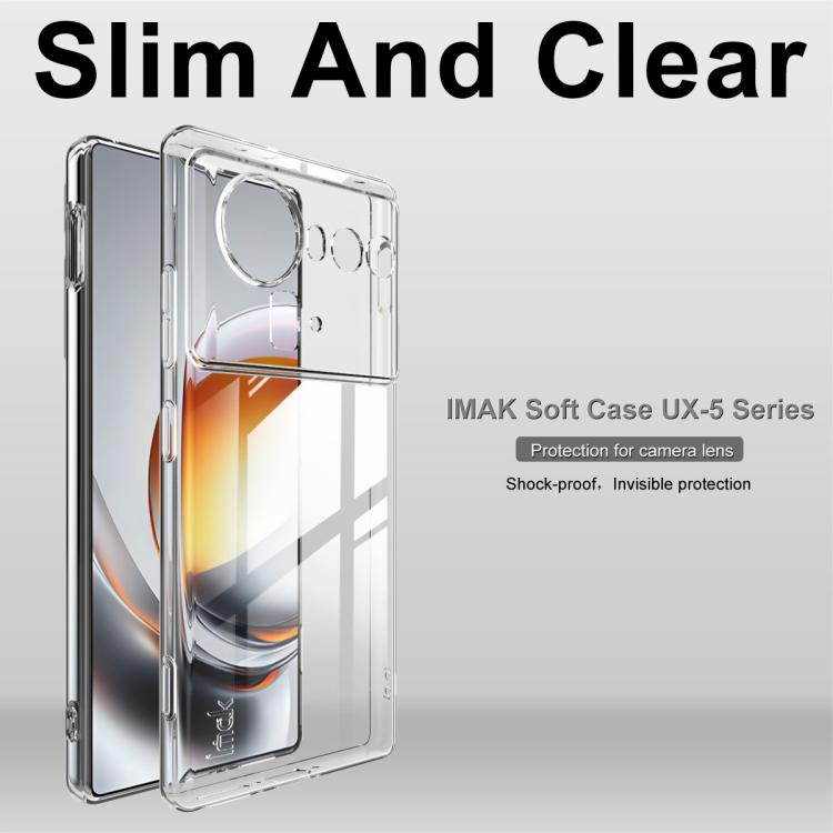 For ZTE nubia Z80 Ultra imak UX-5 Series Super Slim Transparent Shockproof TPU Protective Case - Transparent
