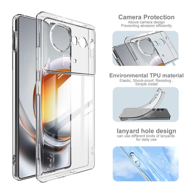 For ZTE nubia Z80 Ultra imak UX-5 Series Super Slim Transparent Shockproof TPU Protective Case - Transparent