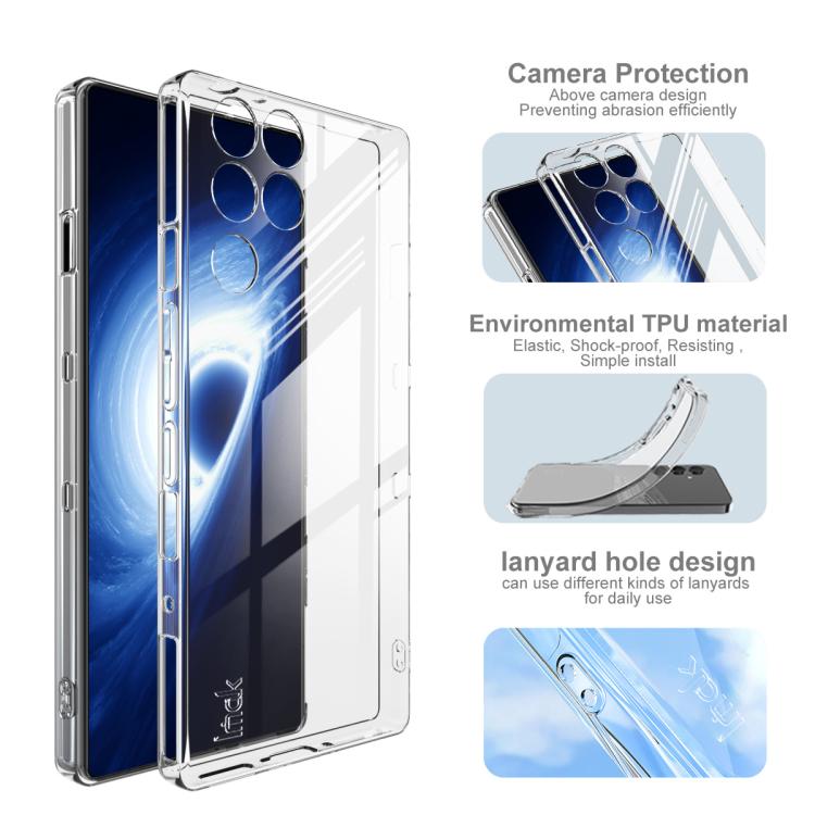 For ZTE nubia RedMagic 11 Pro+/11 Pro imak UX-5 Series Super Slim Transparent Shockproof TPU Protective Case - Transparent