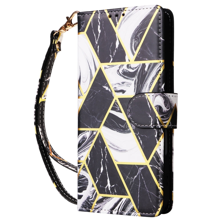 For Samsung Galaxy A06 4G Marble Bronzing Stitching Leather Phone Case