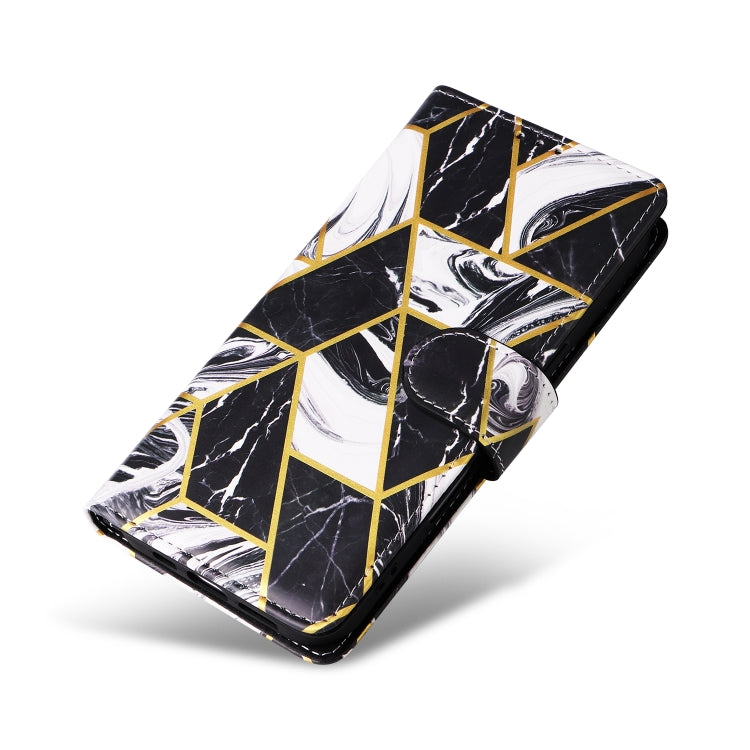 For Samsung Galaxy A06 4G Marble Bronzing Stitching Leather Phone Case