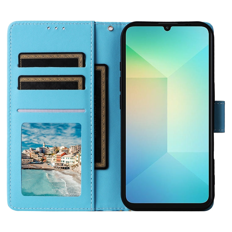 For Samsung Galaxy A06 4G Marble Bronzing Stitching Leather Phone Case