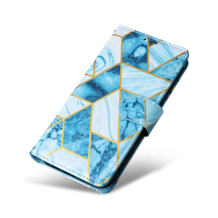 For Samsung Galaxy A06 4G Marble Bronzing Stitching Leather Phone Case