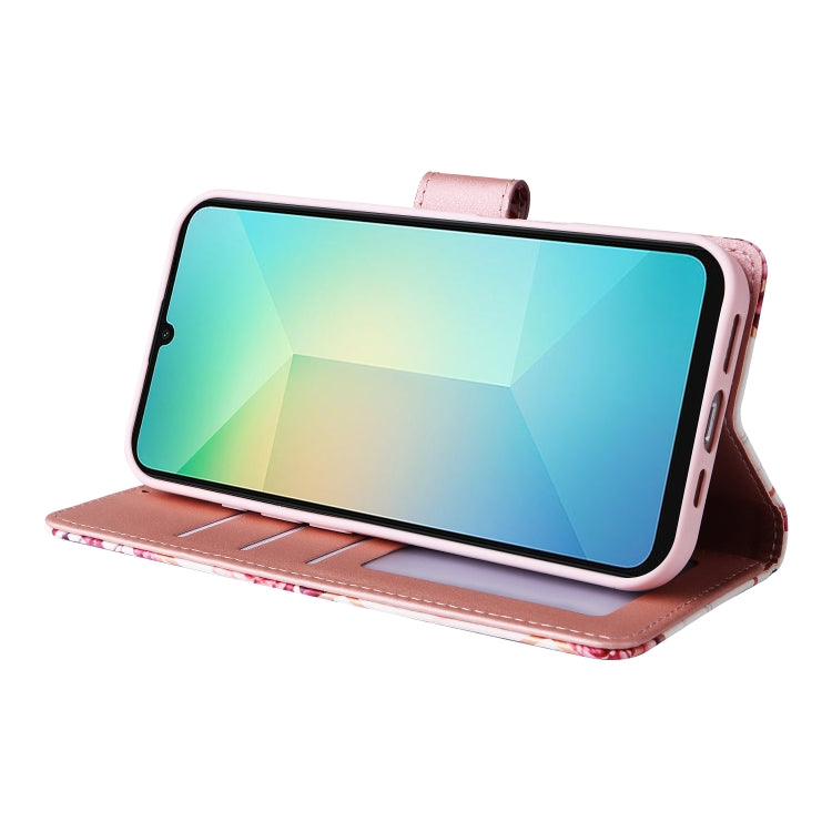 For Samsung Galaxy A06 4G Marble Bronzing Stitching Leather Phone Case