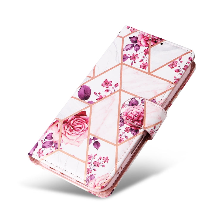 For Samsung Galaxy A06 4G Marble Bronzing Stitching Leather Phone Case