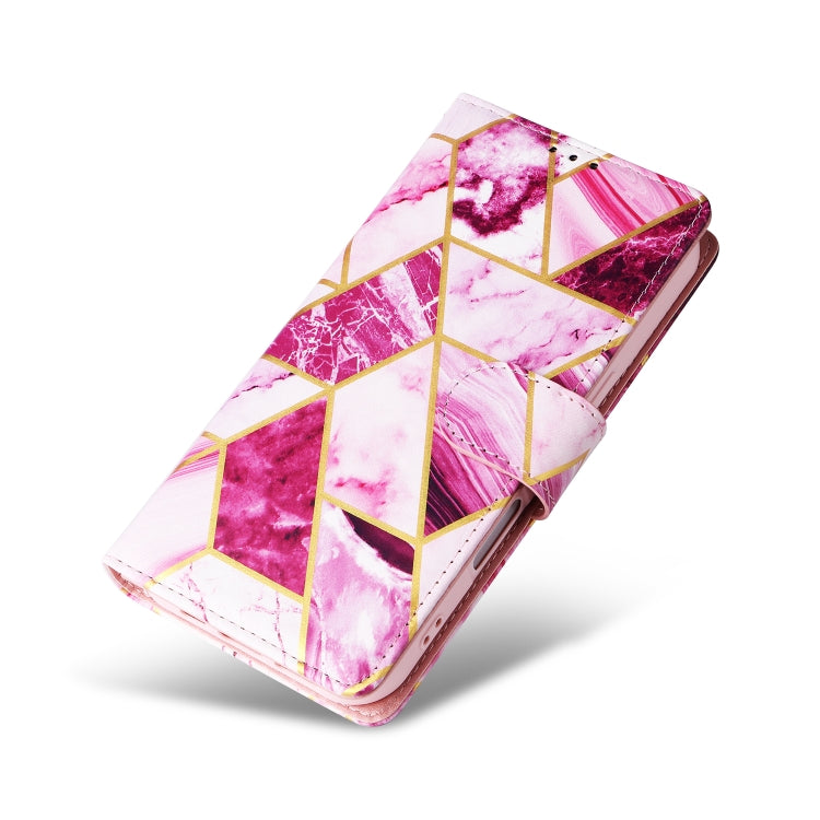 For Samsung Galaxy A06 4G Marble Bronzing Stitching Leather Phone Case