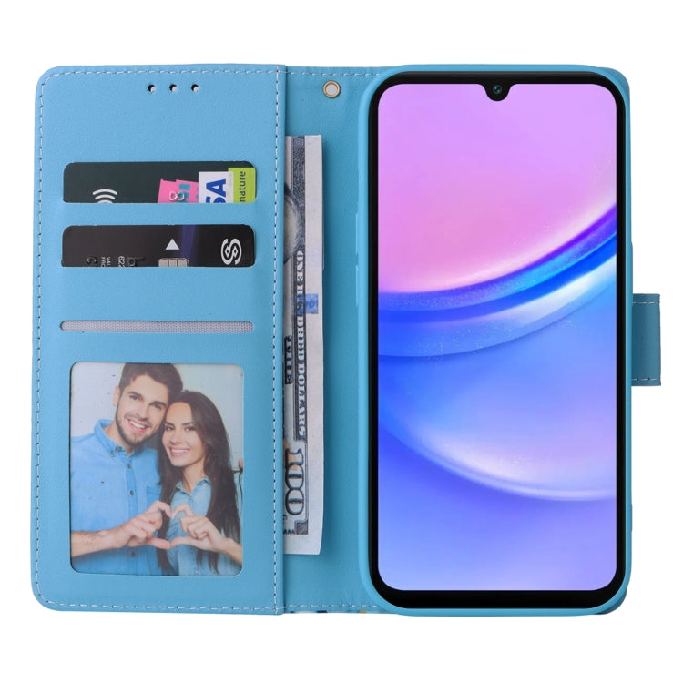 For Samsung Galaxy A16 5G Marble Bronzing Stitching Leather Phone Case