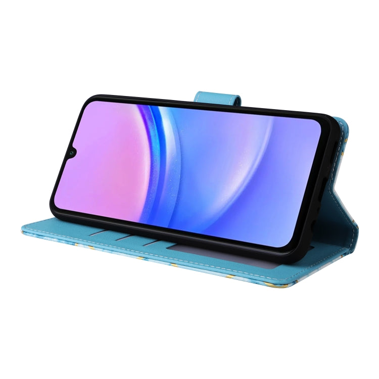 For Samsung Galaxy A16 5G Marble Bronzing Stitching Leather Phone Case