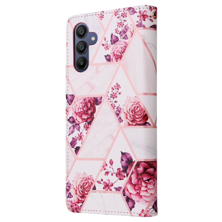 For Samsung Galaxy A16 5G Marble Bronzing Stitching Leather Phone Case