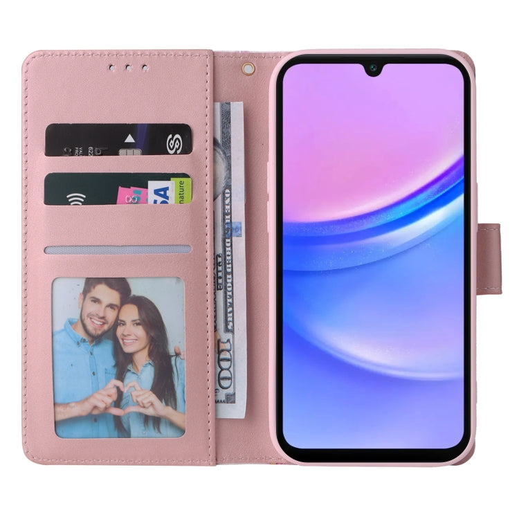 For Samsung Galaxy A16 5G Marble Bronzing Stitching Leather Phone Case