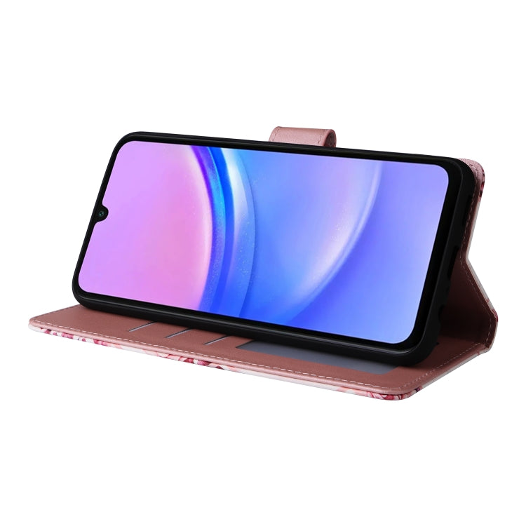 For Samsung Galaxy A16 5G Marble Bronzing Stitching Leather Phone Case