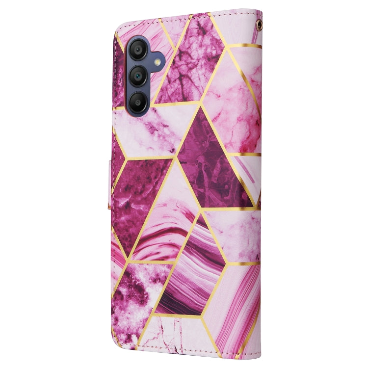 For Samsung Galaxy A16 5G Marble Bronzing Stitching Leather Phone Case