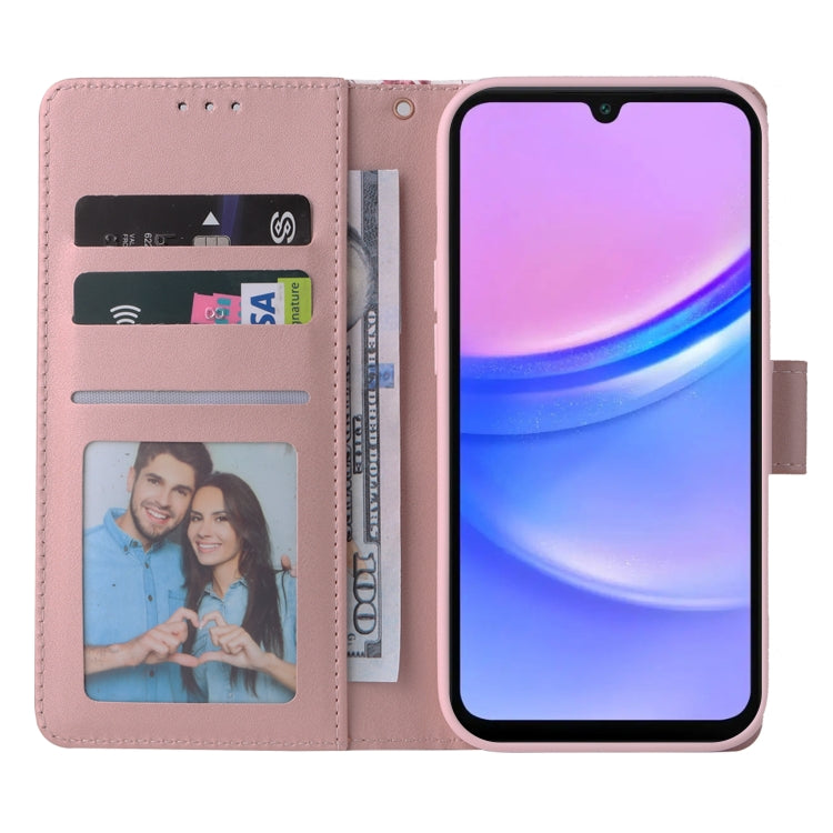 For Samsung Galaxy A16 5G Marble Bronzing Stitching Leather Phone Case