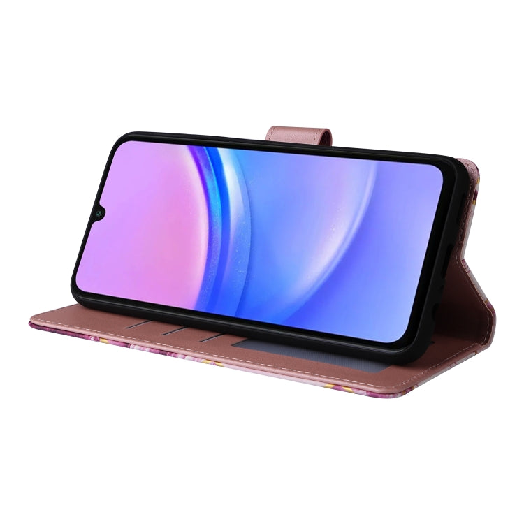 For Samsung Galaxy A16 5G Marble Bronzing Stitching Leather Phone Case