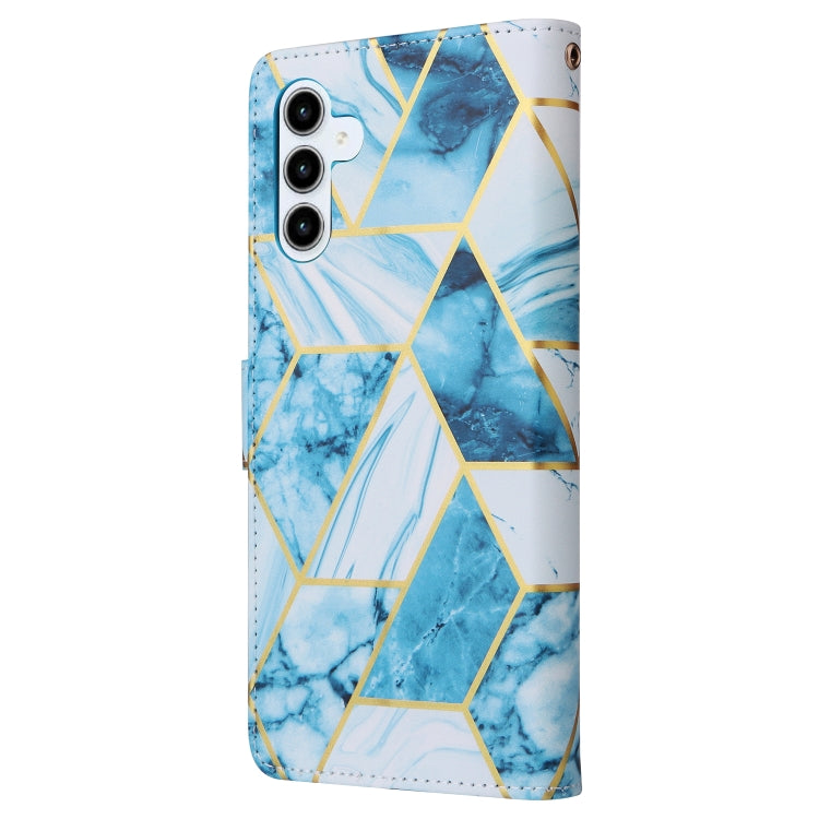 For Samsung Galaxy A35 5G Marble Bronzing Stitching Leather Phone Case