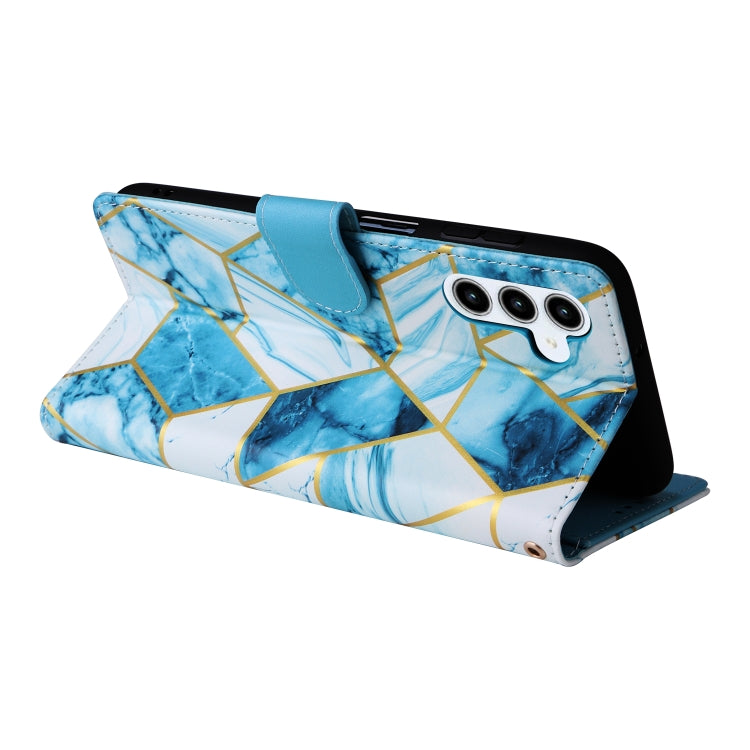 For Samsung Galaxy A35 5G Marble Bronzing Stitching Leather Phone Case