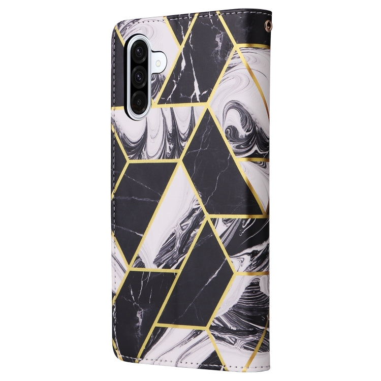 For Samsung Galaxy A26 5G Marble Bronzing Stitching Leather Phone Case