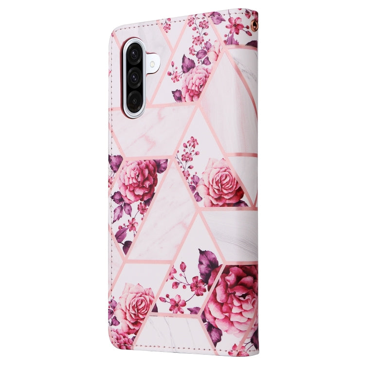 For Samsung Galaxy A26 5G Marble Bronzing Stitching Leather Phone Case