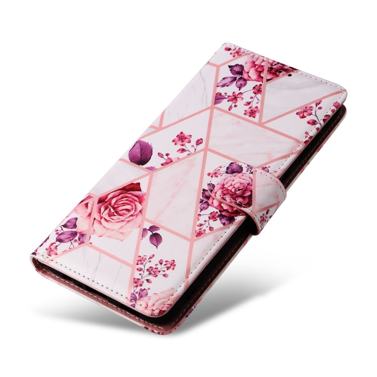 For Samsung Galaxy A26 5G Marble Bronzing Stitching Leather Phone Case