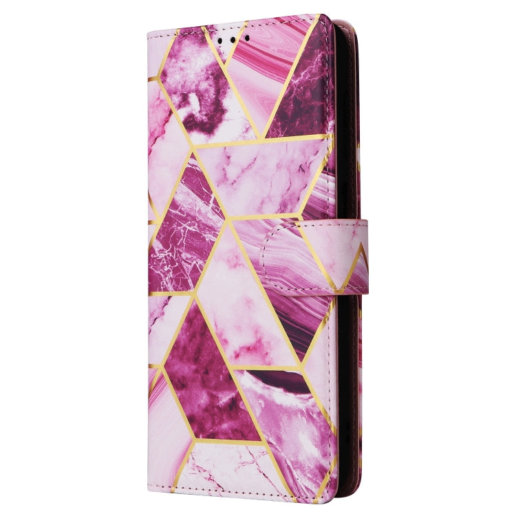 For Samsung Galaxy A26 5G Marble Bronzing Stitching Leather Phone Case