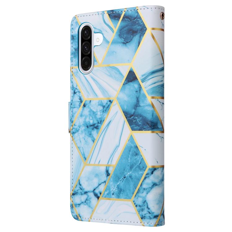 For Samsung Galaxy A56 5G Marble Bronzing Stitching Leather Phone Case