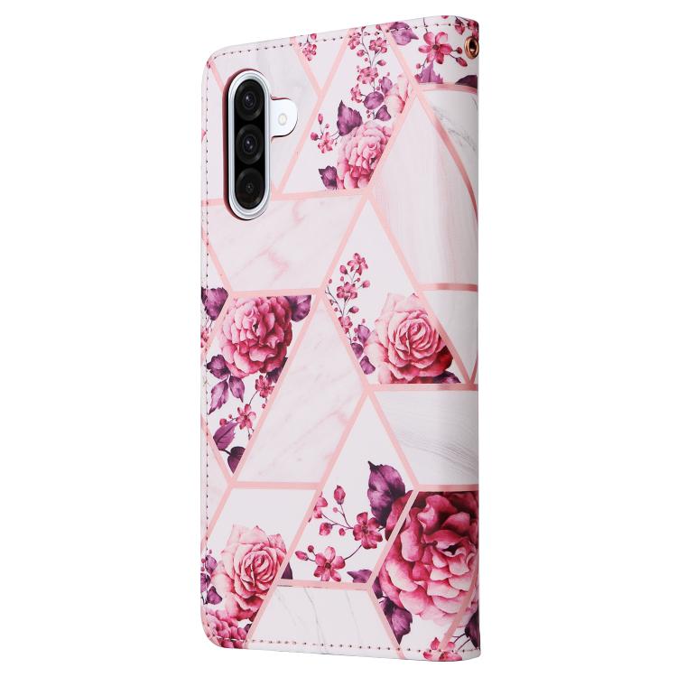 For Samsung Galaxy A56 5G Marble Bronzing Stitching Leather Phone Case