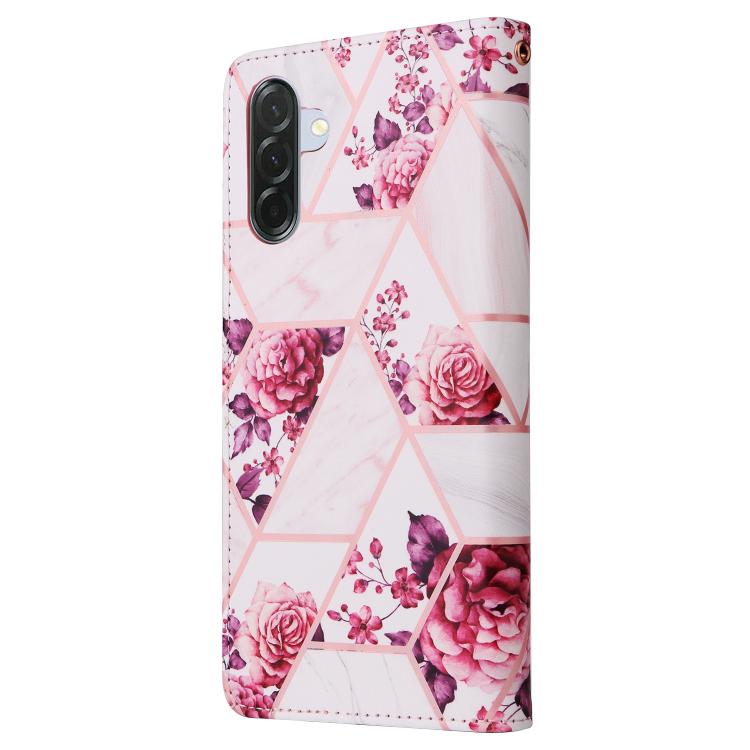 For Samsung Galaxy A37 5G / A36 5G Marble Bronzing Stitching Leather Phone Case