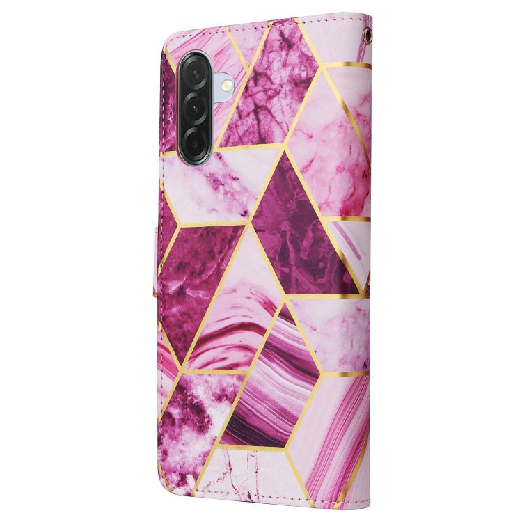 For Samsung Galaxy A37 5G / A36 5G Marble Bronzing Stitching Leather Phone Case