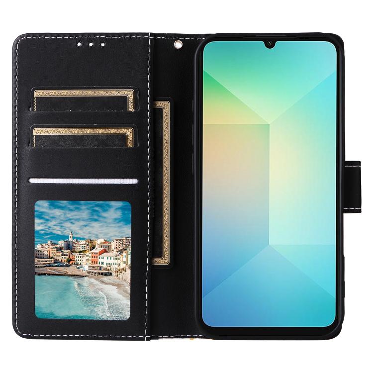 For Samsung Galaxy A07 4G / 5G Marble Bronzing Stitching Leather Phone Case