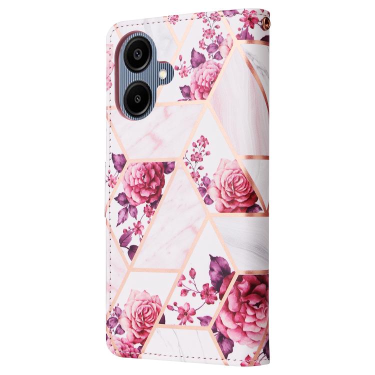 For Samsung Galaxy A07 4G / 5G Marble Bronzing Stitching Leather Phone Case