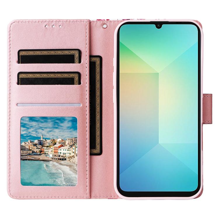 For Samsung Galaxy A07 4G / 5G Marble Bronzing Stitching Leather Phone Case