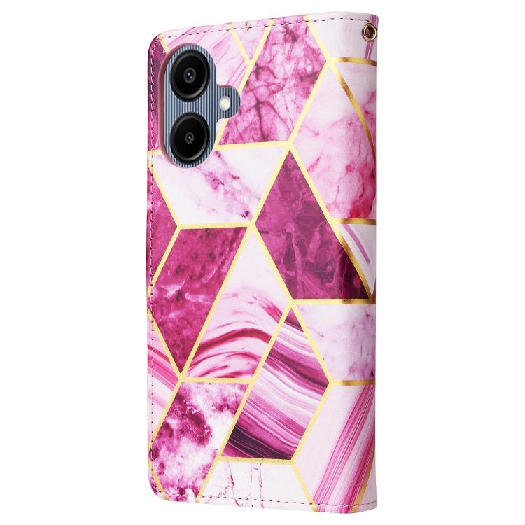 For Samsung Galaxy A07 4G / 5G Marble Bronzing Stitching Leather Phone Case