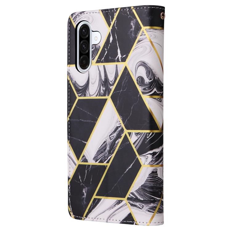 For Samsung Galaxy A17 5G Marble Bronzing Stitching Leather Phone Case