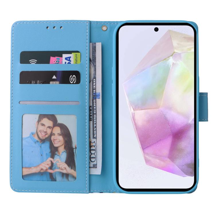 For Samsung Galaxy A17 5G Marble Bronzing Stitching Leather Phone Case