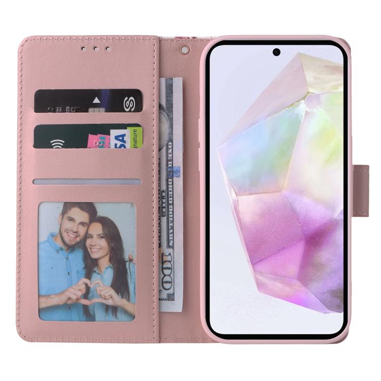 For Samsung Galaxy A17 5G Marble Bronzing Stitching Leather Phone Case