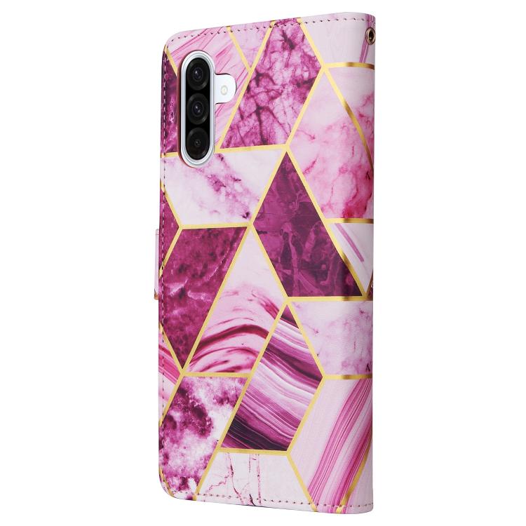 For Samsung Galaxy A17 5G Marble Bronzing Stitching Leather Phone Case