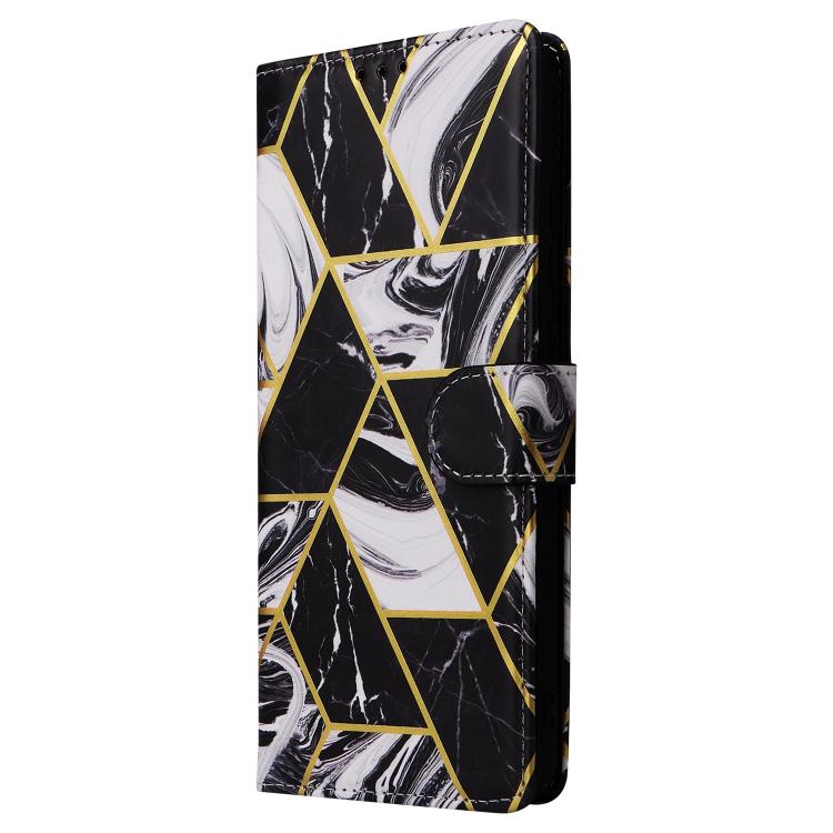 For Samsung Galaxy A05 Marble Bronzing Stitching Leather Phone Case