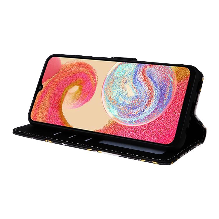 For Samsung Galaxy A05 Marble Bronzing Stitching Leather Phone Case