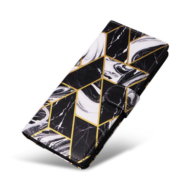 For Samsung Galaxy A05 Marble Bronzing Stitching Leather Phone Case