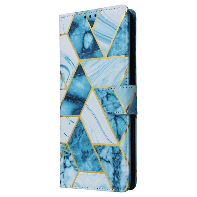 For Samsung Galaxy A05 Marble Bronzing Stitching Leather Phone Case