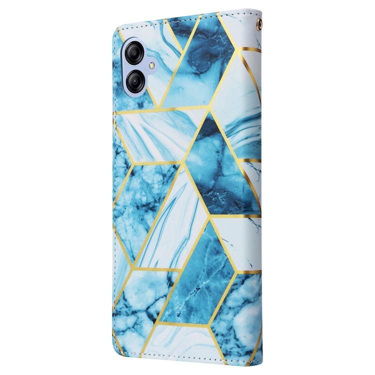 For Samsung Galaxy A05 Marble Bronzing Stitching Leather Phone Case