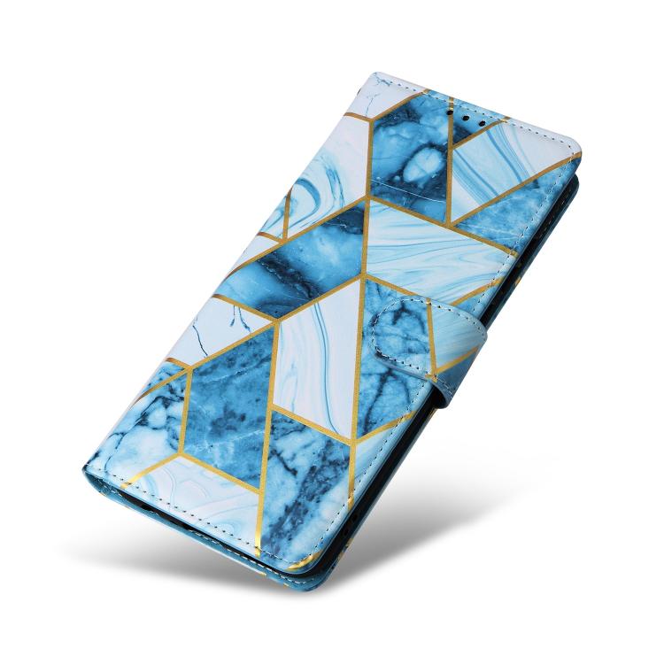 For Samsung Galaxy A05 Marble Bronzing Stitching Leather Phone Case